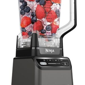 Ninja BR201AMZ Professional Blender 2.0, 1200 Watts, Auto-iQ Program, Total Crushing Blades, 72-oz. Pitcher, 4 Manual Speeds for Smoothies, Shakes, and Frozen Drinks, Dishwasher-Safe Parts, Dark Grey