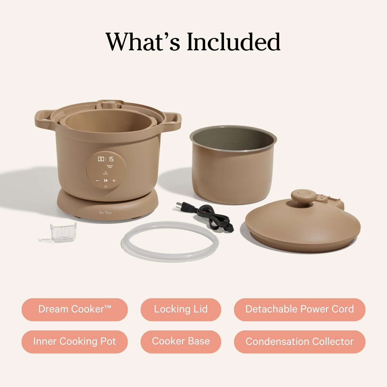 Our Place Dream Cooker | 6-quart Multicooker | 4 Versatile Modes | Pressure Cook, Slow Cook, Sear & Saute, Keep Warm | Hands-Free Steam Release | Tailored Control Panel | Steam - Image 6