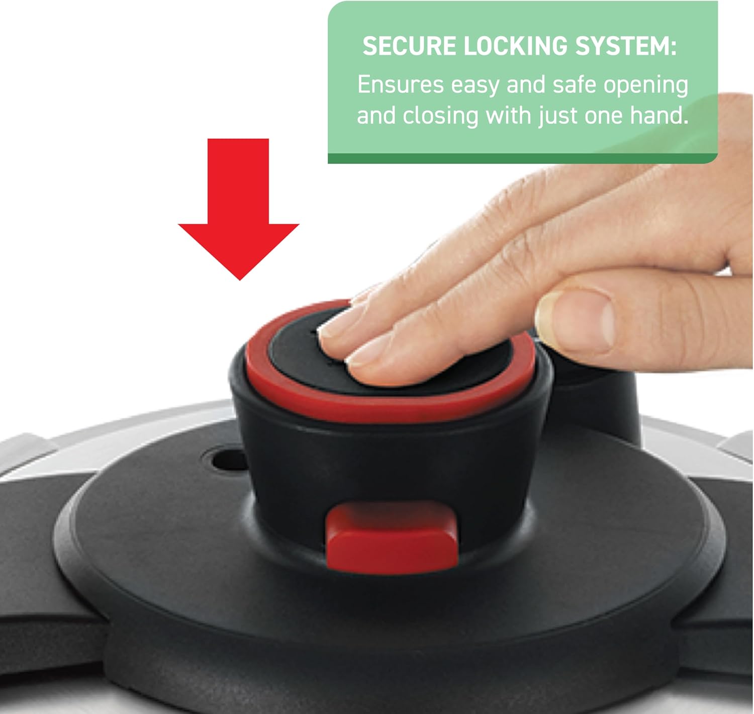 T-fal Clipso Stainless Steel Pressure Cooker, 6.3 Quart, Induction Cookware, Secure Locking System, One Hand System, Recipe Book Included, Pots and Pans, Kitchen, Silver - Image 5