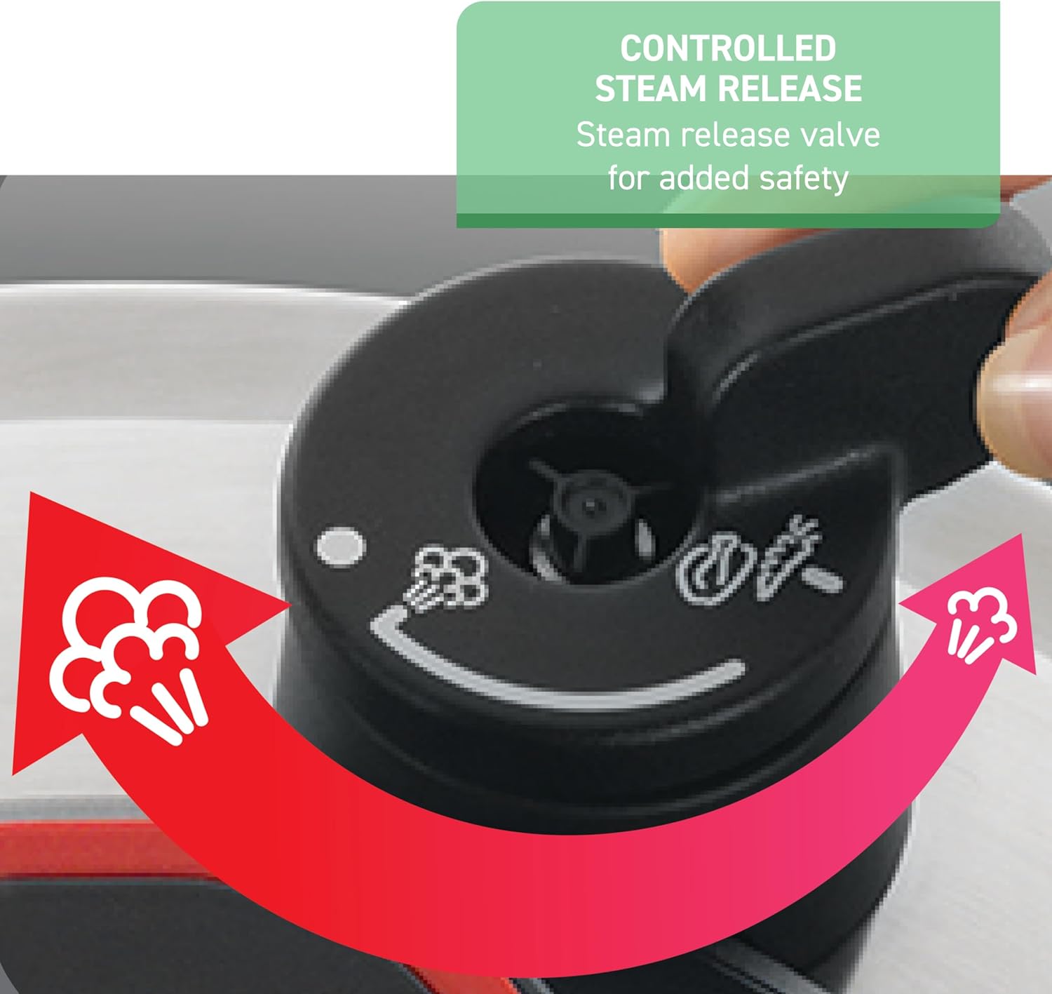 T-fal Clipso Stainless Steel Pressure Cooker, 6.3 Quart, Induction Cookware, Secure Locking System, One Hand System, Recipe Book Included, Pots and Pans, Kitchen, Silver - Image 6