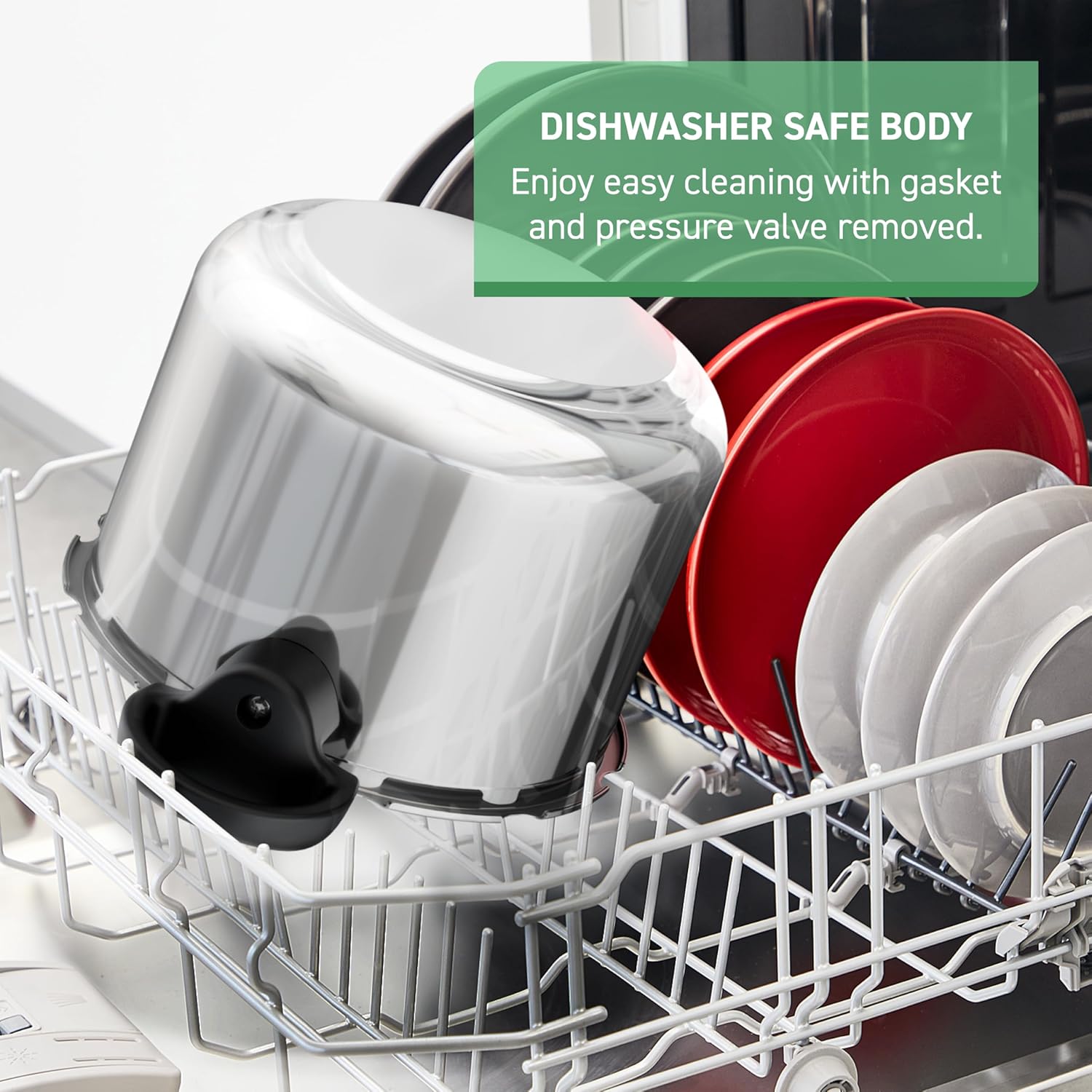 T-fal Clipso Stainless Steel Pressure Cooker, 6.3 Quart, Induction Cookware, Secure Locking System, One Hand System, Recipe Book Included, Pots and Pans, Kitchen, Silver - Image 7