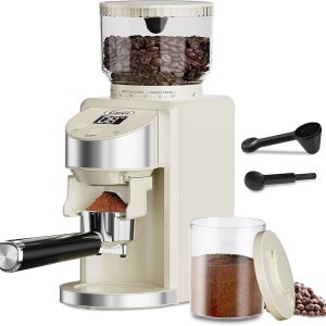 Gevi Coffee Grinder Electric,Coffee Bean Grinder with 35 Grind Settings for Espresso,Drip,French Press,Burr Coffee Grinder for Home Use,Anti-static Design,Beige