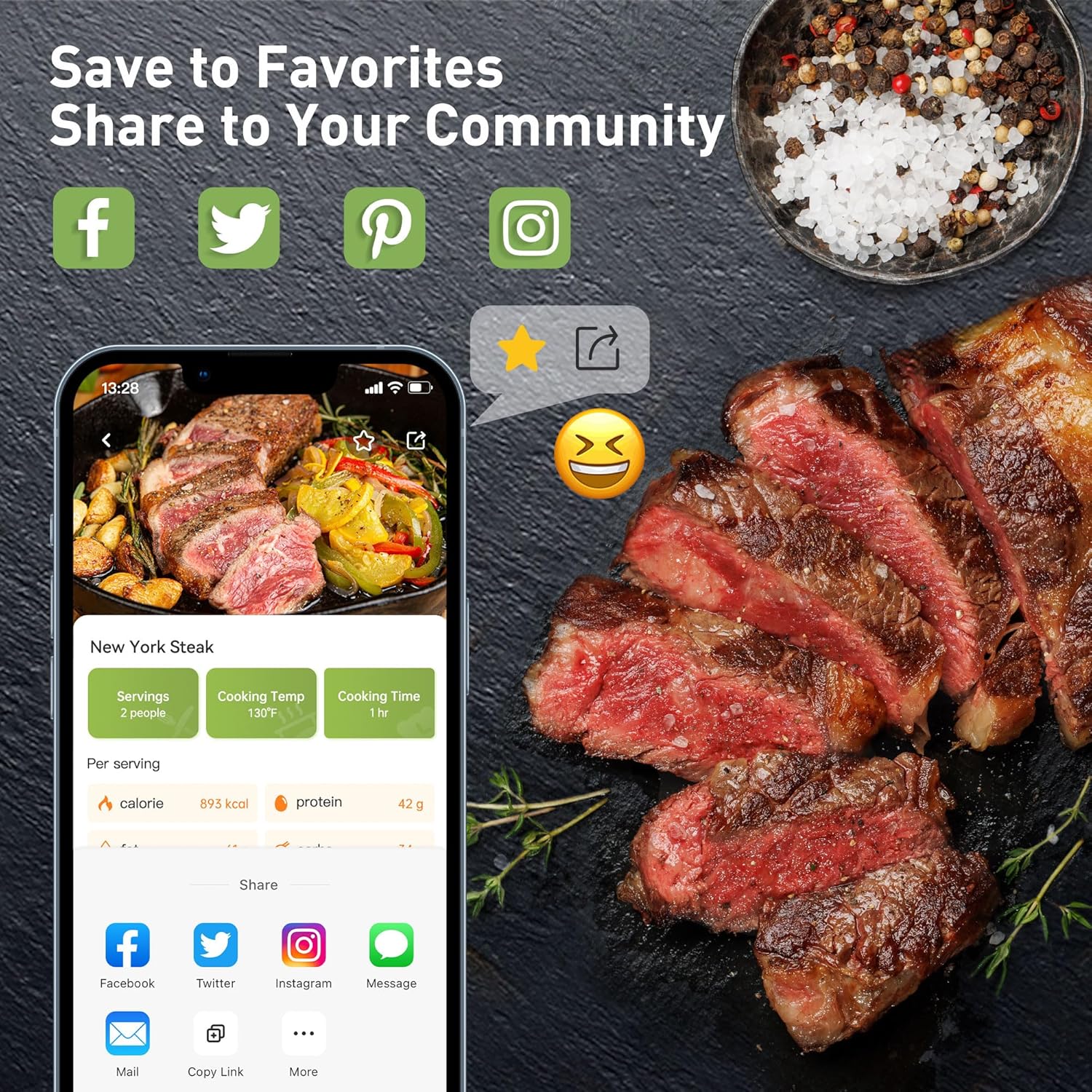 KitchenBoss Wifi Sous Vide Cooker: Ultra-quiet Sous Vide Machine Immersion Circulator APP Control 1100W, IPX7 Waterproof Sous Vide Precision Cooker Accurate Temperature Fast-Heating, Silver - Image 7