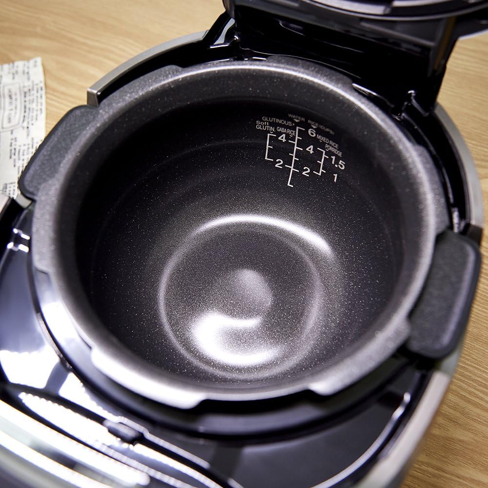 CUCKOO High Pressure Rice Cooker 6-Cup Uncooked / 12-Cup Cooked with Induction Heating Technology, Versatile Rice Maker with 21 Menu Options and Steam Plate, Voice Guide, Dark Gray (CRP-DHSR0609FD) - Image 4