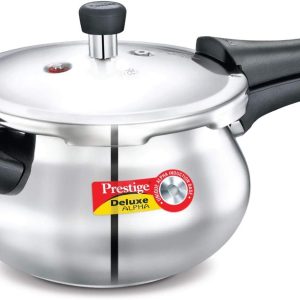 Prestige 3.3-Liter Deluxe Alpha Induction Base Stainless Steel Baby Handi, Small, 8"D x 13"W x 6"H, Silver