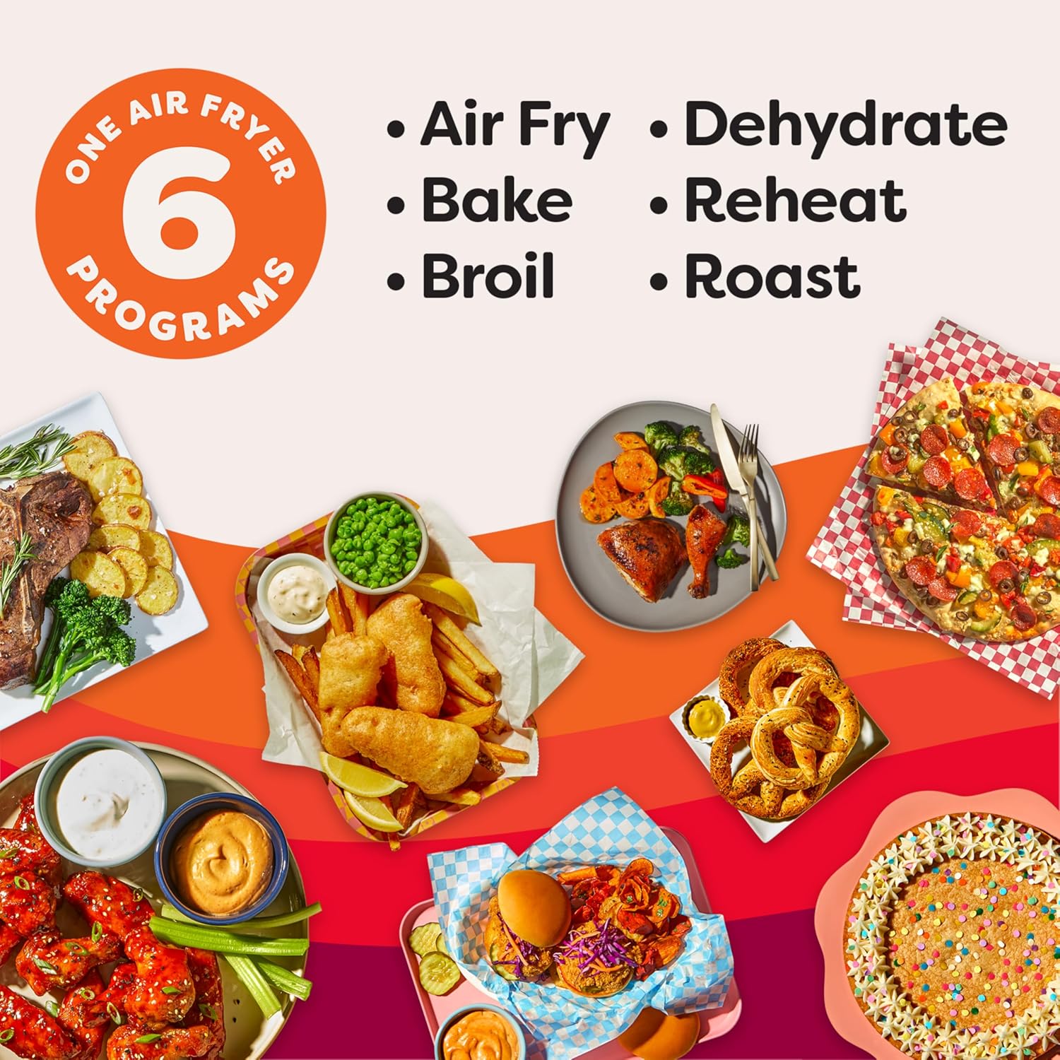 Instant Pot Vortex Plus 6QT XL Air Fryer, 6-in-1, Broils, Dehydrates, Crisps, Roasts, Reheats, Bakes for Quick Easy Meals, 100+ In-App Recipes, Dishwasher-Safe, from the Makers of Instant Pot, Black - Image 2