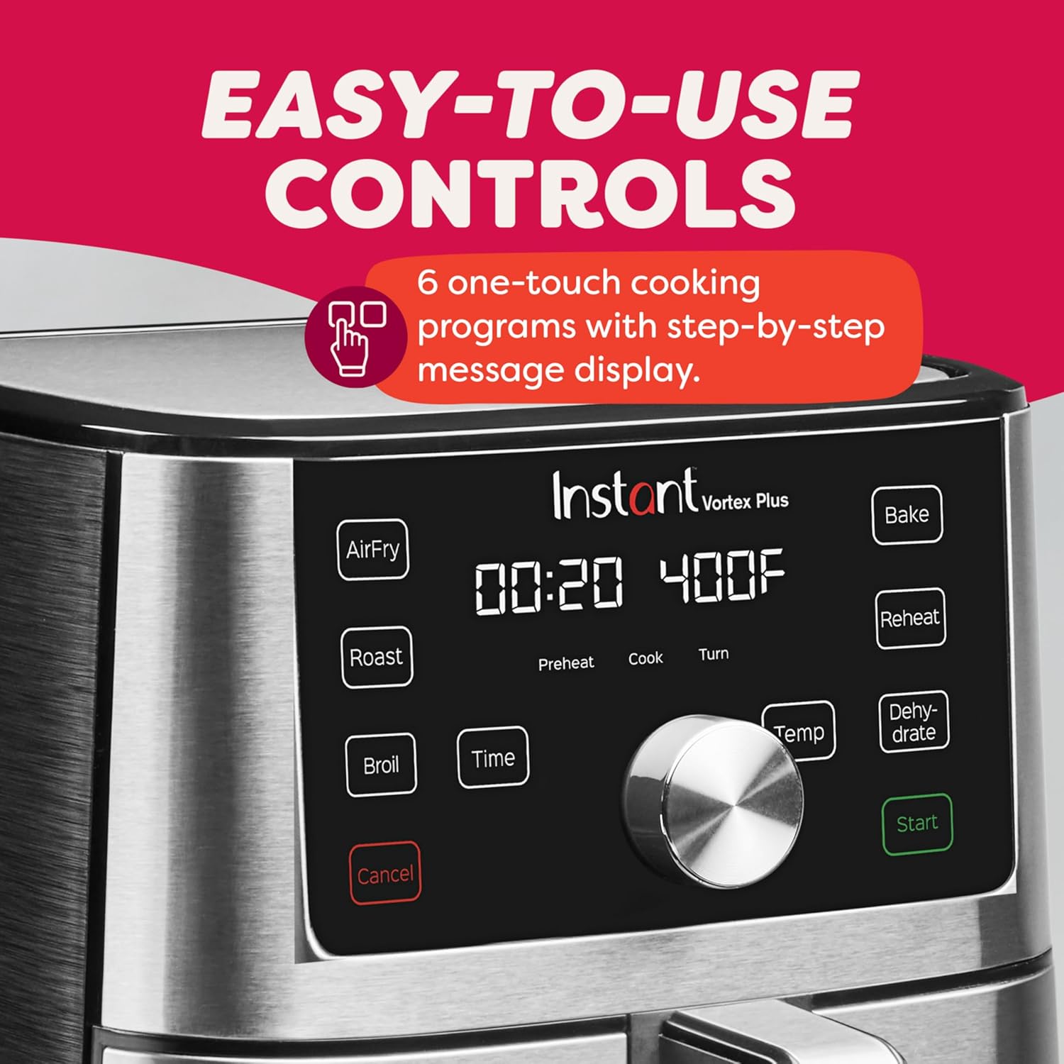 Instant Pot Vortex Plus 6QT XL Air Fryer, 6-in-1, Broils, Dehydrates, Crisps, Roasts, Reheats, Bakes for Quick Easy Meals, 100+ In-App Recipes, Dishwasher-Safe, from the Makers of Instant Pot, Black - Image 5