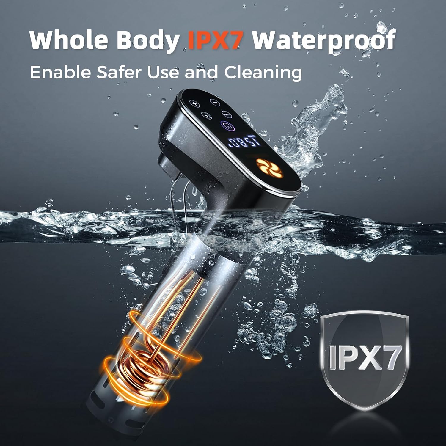 1300W Sous Vide Cooker,WIFI Sous Vide Machines,Immersion Circulator,Precision Cooker,Recipes,Accurate Temperature and Time Control,IPX7 Waterproof,Ultra Quiet,Fast Heating,APP Recipes Timer - Image 7