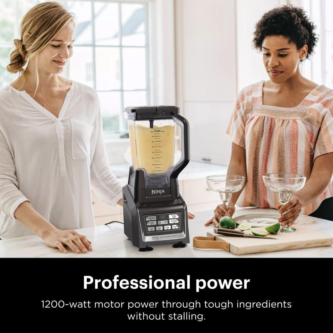 Ninja BL642 Nutri Ninja Personal & Countertop Blender with 1200W Auto-iQ Base, 72 oz. Pitcher, and 18, 24, & 32 oz. To-Go Cups with Spout Lids, For Smoothies, Shakes & More, Dishwasher Safe, Black - Image 5