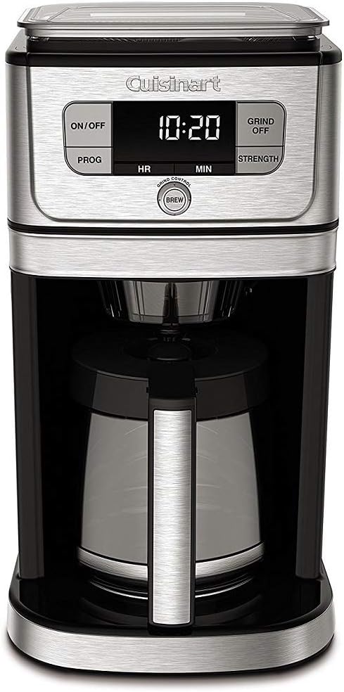 Cuisinart DGB-800 Fully Automatic Burr Grind & Brew, 12-Cup Glass, Silver