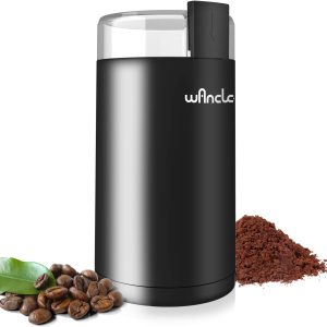 Wancle Electric Coffee Grinder, Spice Grinder, One Touch Coffee Mill for Beans, Spices and More, with Clean Brush Black