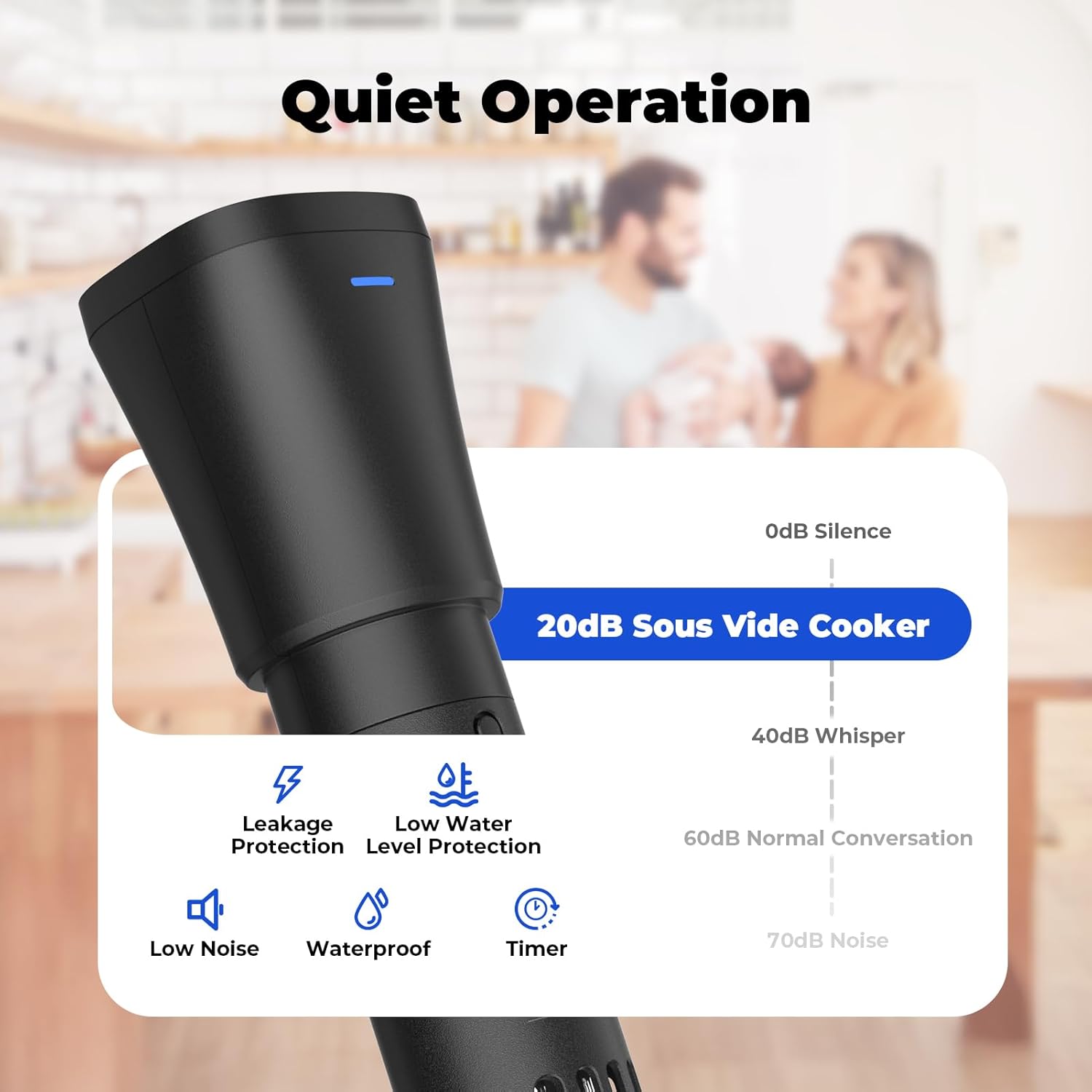 Sous Vide Machine Cooker, Immersion Circulator with Recipe, 1000W, Delay Start Function, Temp and Time Digital Display Control - Image 5