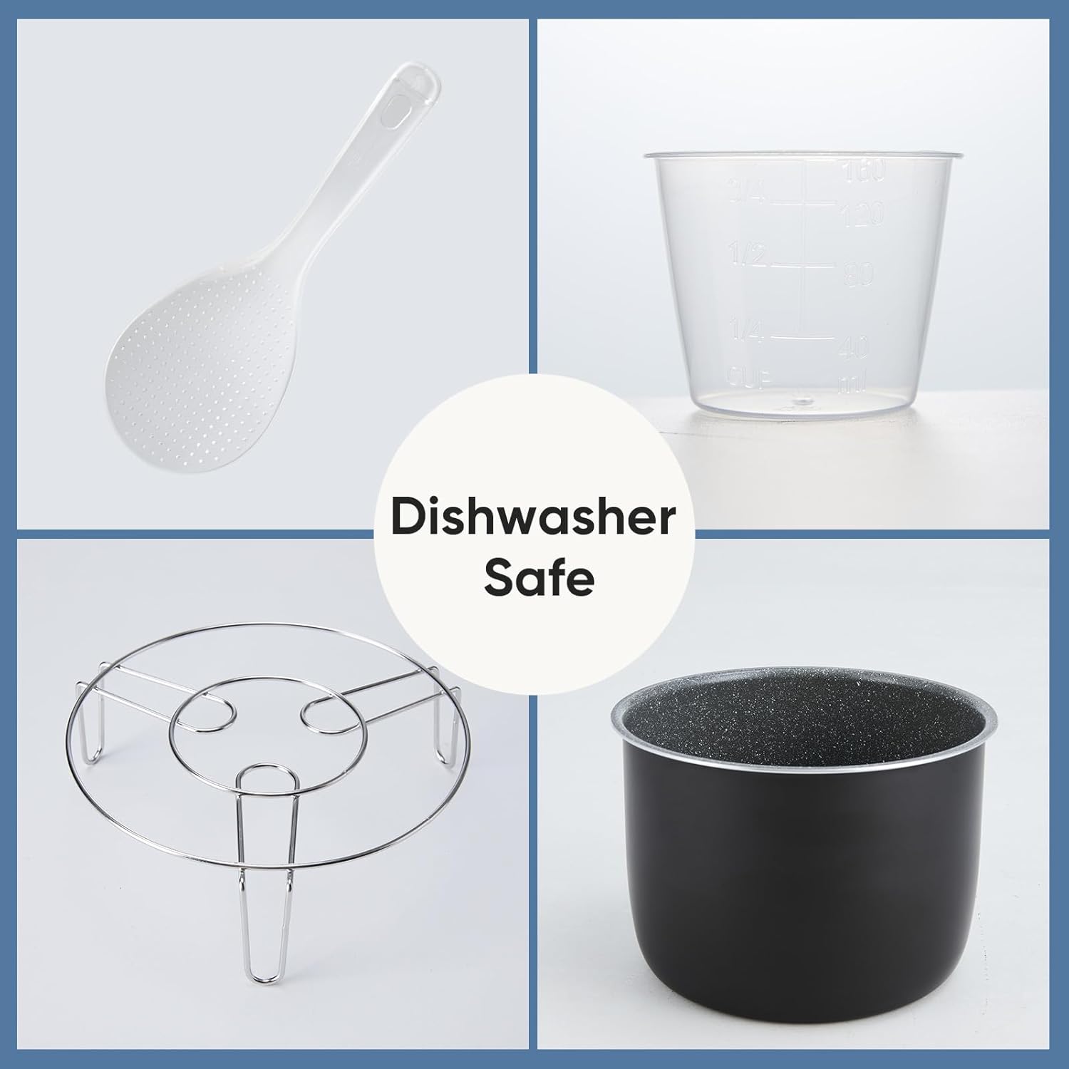 DUMOS 12-in-1 Electric Pressure Cooker 6 QT Stainless Steel Multi Cooker Electric for Pressure, Rice, Steamer, Yogurt Maker, Slow Cook,Meat Stew, Cake, Porridge, Multigrain, Sliver - Image 4