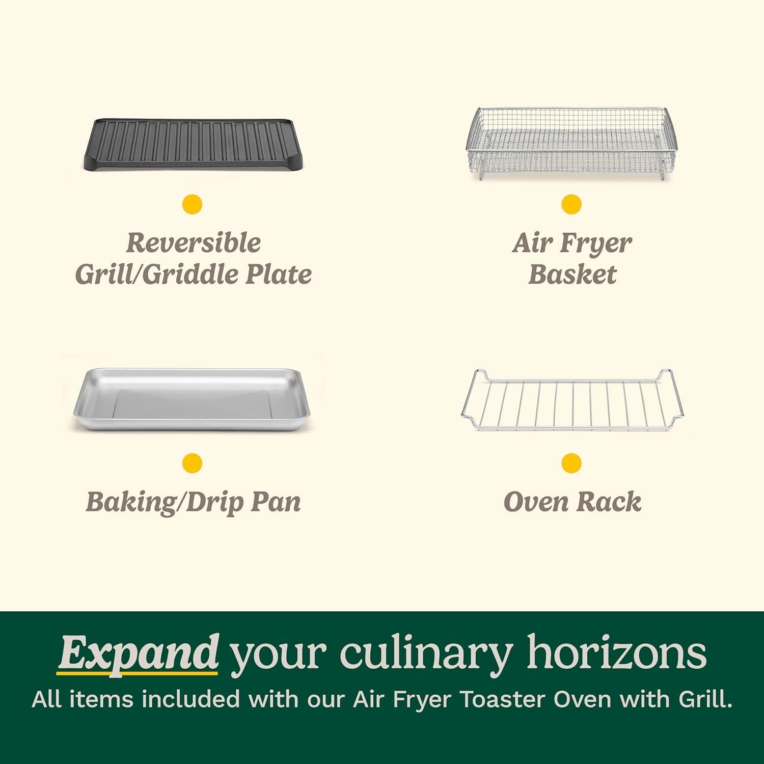 Cuisinart Air Fryer Toaster Oven with Grill, 1800W 8-1 Air Fryer Oven with Bake, Convection Bake, Grill, Broil and Warm Options, Large Capacity, 60-Minute Timer, TOA-70NAS, Stainless Steel - Image 5