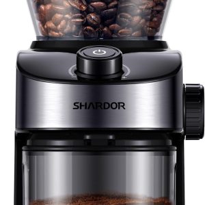 SHARDOR Burr Coffee Grinder Electric with 32 Grinding Sizes, Coffee Bean Grinder with 40 Seconds Adjustable Electronic Timer, Coffee Grinders for Home Use with Chamber Cleaning Button