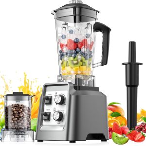 Blender, 68Oz. Countertop Blenders with 20Oz. Grinder, 28000 RPM Kitchen Blender for Smoothies, Ice Crushing, Frozen Fruits, Self-Cleaning, Speed Adjustable