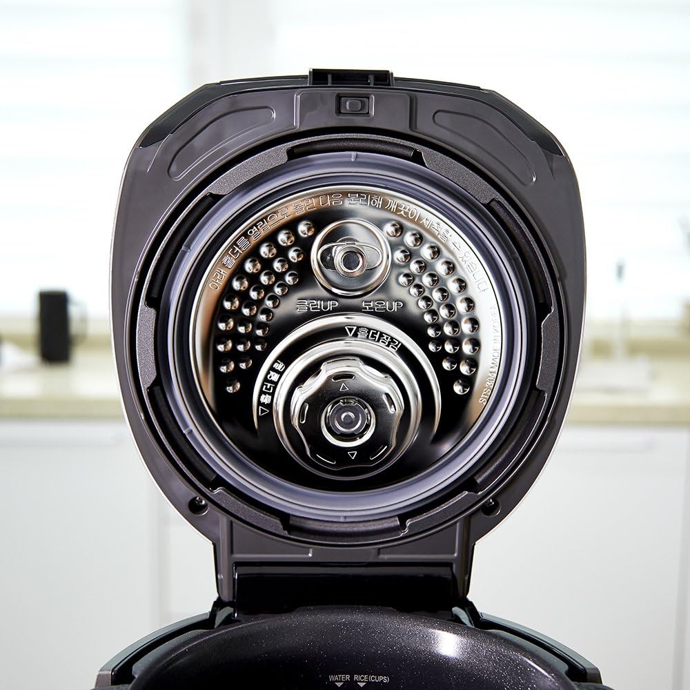 CUCKOO High Pressure Rice Cooker 6-Cup Uncooked / 12-Cup Cooked with Induction Heating Technology, Versatile Rice Maker with 21 Menu Options and Steam Plate, Voice Guide, Dark Gray (CRP-DHSR0609FD) - Image 3