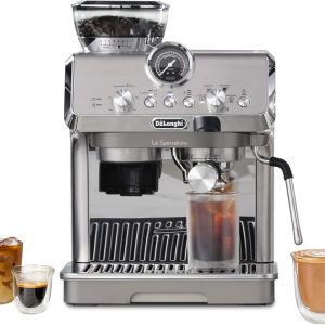De'Longhi La Specialista Arte Evo Espresso Machine - Compact Cold Brew Coffee Maker with Grinder, Milk Steam Wand/Frother & Tamping Tools - Home Barista Kit for Lattes, Cappuccinos, Iced Coffee