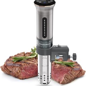 KitchenBoss Sous Vide Cooker Machine: Ultra-quiet 1100 Watt IPX7 Waterproof Water Thermal Immersion Circulator Accurate Temperature Control Digital Display Slow Cooking Sous-vide