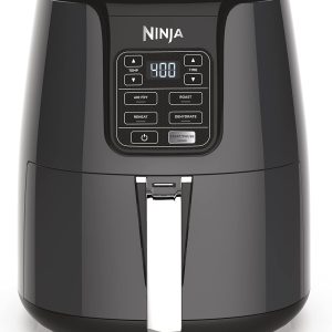 Ninja | Air Fryer | 4 QT Capacity | 4-in1 Roast, Crisp, Roast, Reheats, & Dehydrates | Dishwasher Safe Parts | Includes 20 Easy & Healthy Recipes | Compact | Grey | AF101