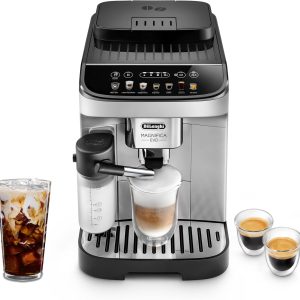 De'Longhi Magnifica Evo Automatic Espresso & Coffee Machine with Auto Milk Frother, Built-in Grinder & Auto-Clean Function - For Latte, Cappuccino, Americano, Iced Coffee, ECAM29084SB , Silver