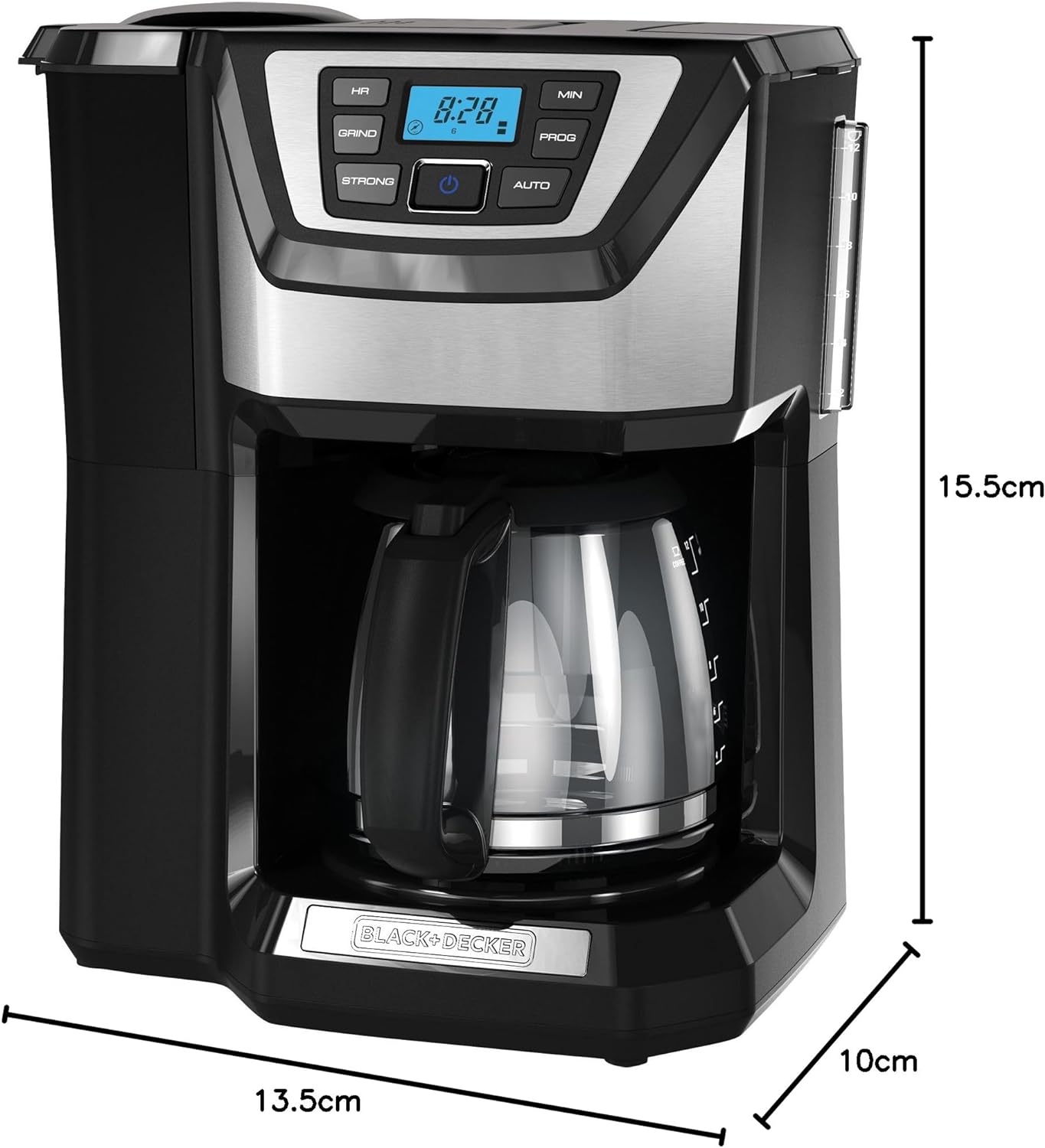 Black and Decker BLACK+DECKER 12-Cup Mill and Brew Coffeemaker, Black, CM5000B - Image 9