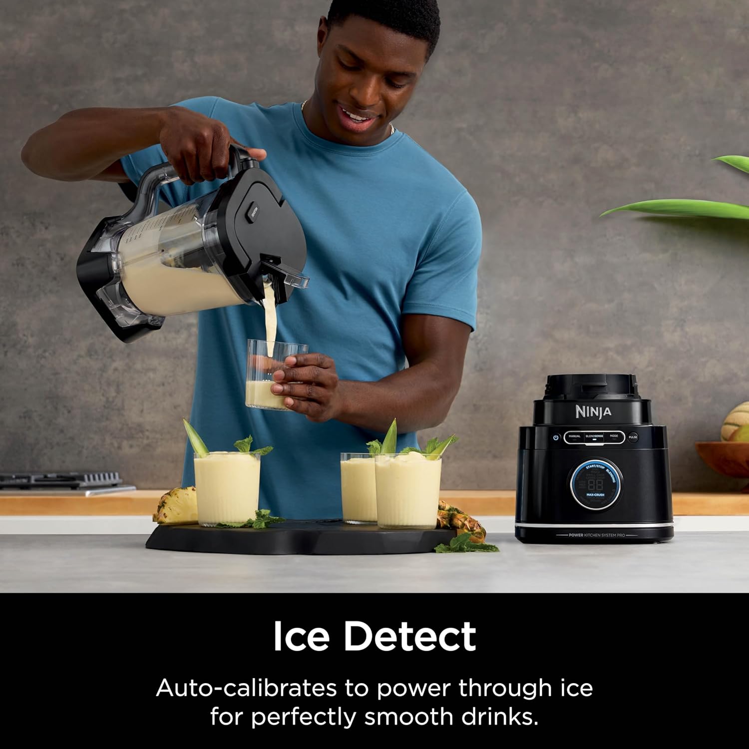 Ninja | All-in-One Blender and Food Processor | Best for Smoothies, Cookie Dough, Salsas, Cole Slaw and More | BlendSense Intelligence for Perfectly Smooth Results | 1800 Watt | Black | TB401 - Image 4
