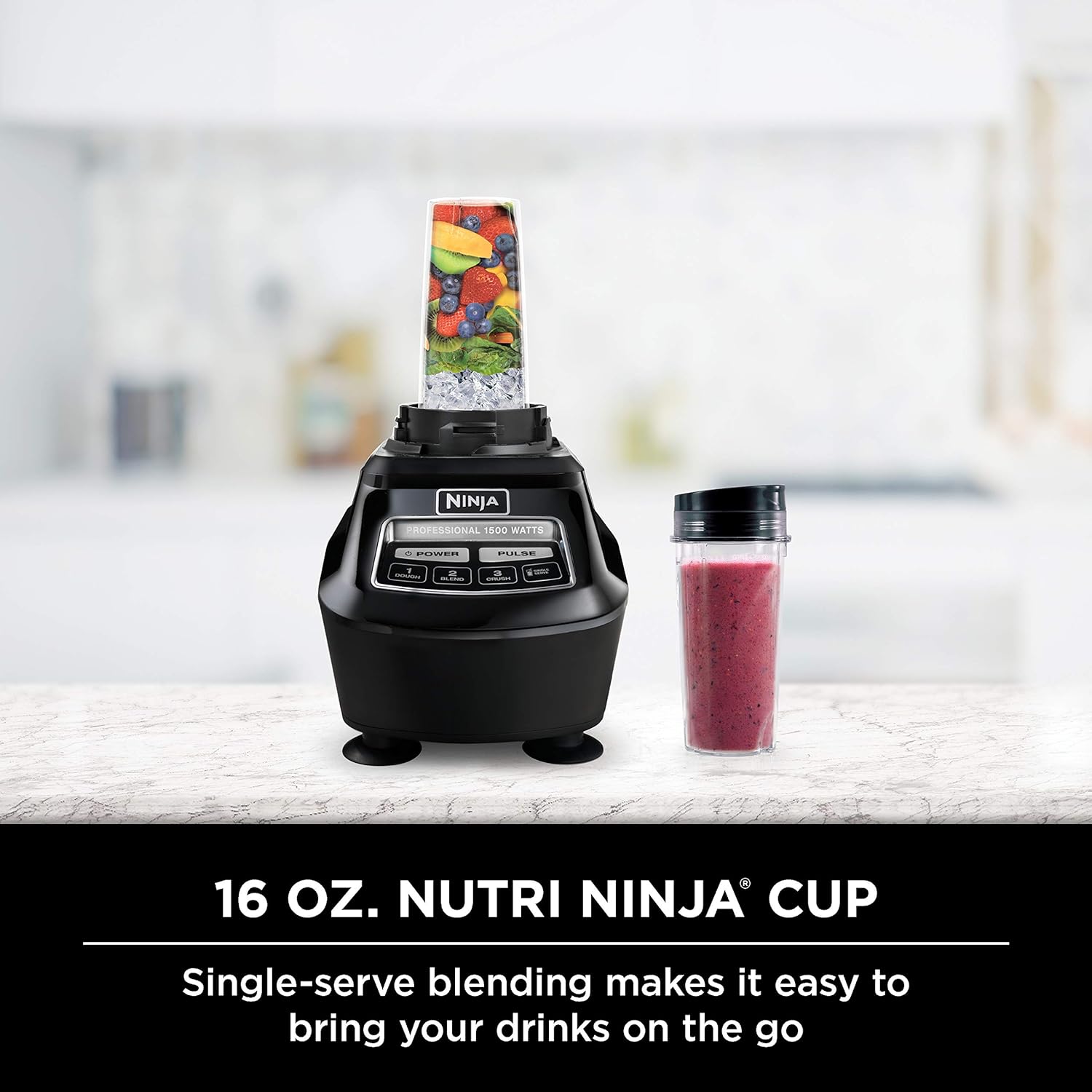 Ninja Mega Kitchen System, 1500W, 72 oz. Full-Size Blender & 8-Cup Food Processor with (2) 16 oz. To-Go Cups, Total Crushing Technology - Smoothies, Ice Crushing, Purees, Dough & More, Black, BL770 - Image 4