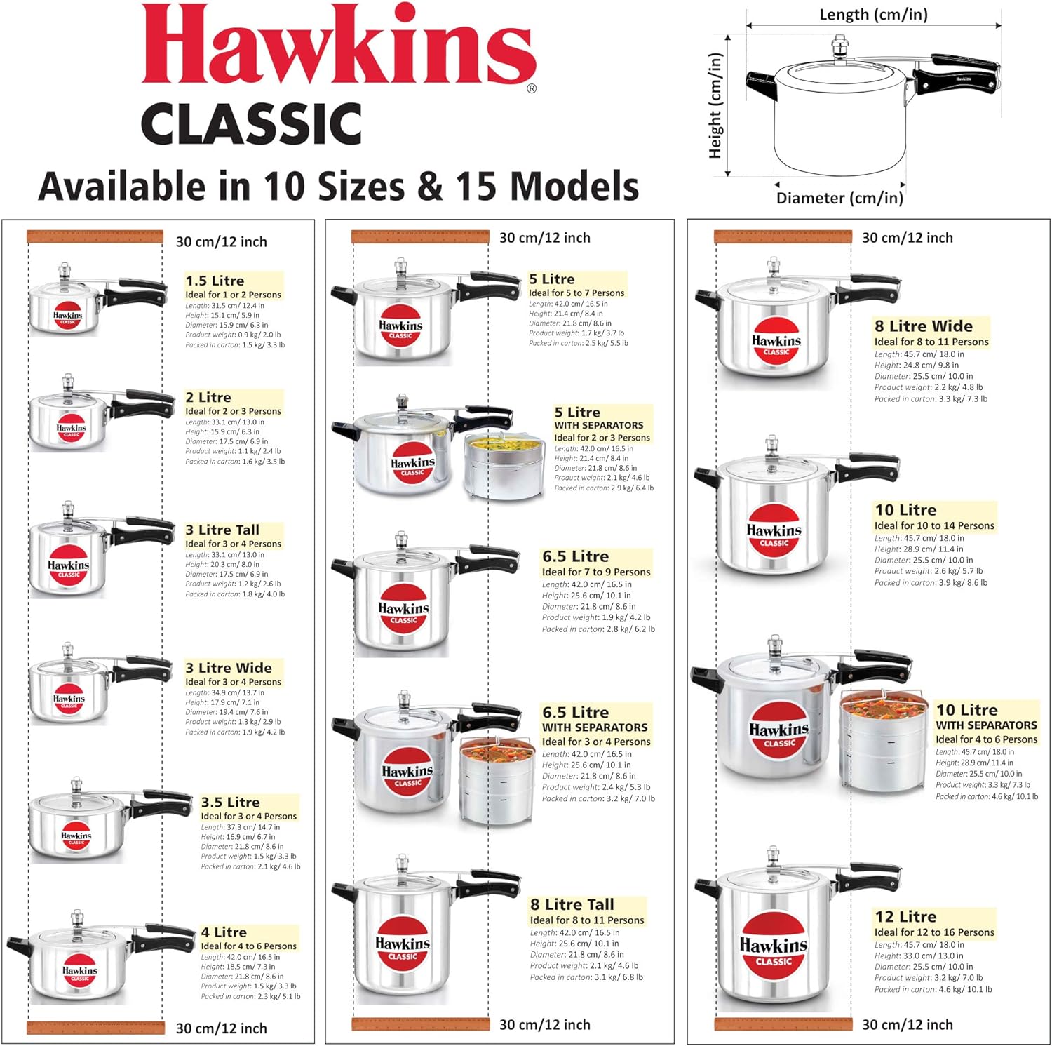 Hawkins 4 Litre Classic Pressure Cooker, Best Inner Lid Cooker, Silver (CL40) - Image 6