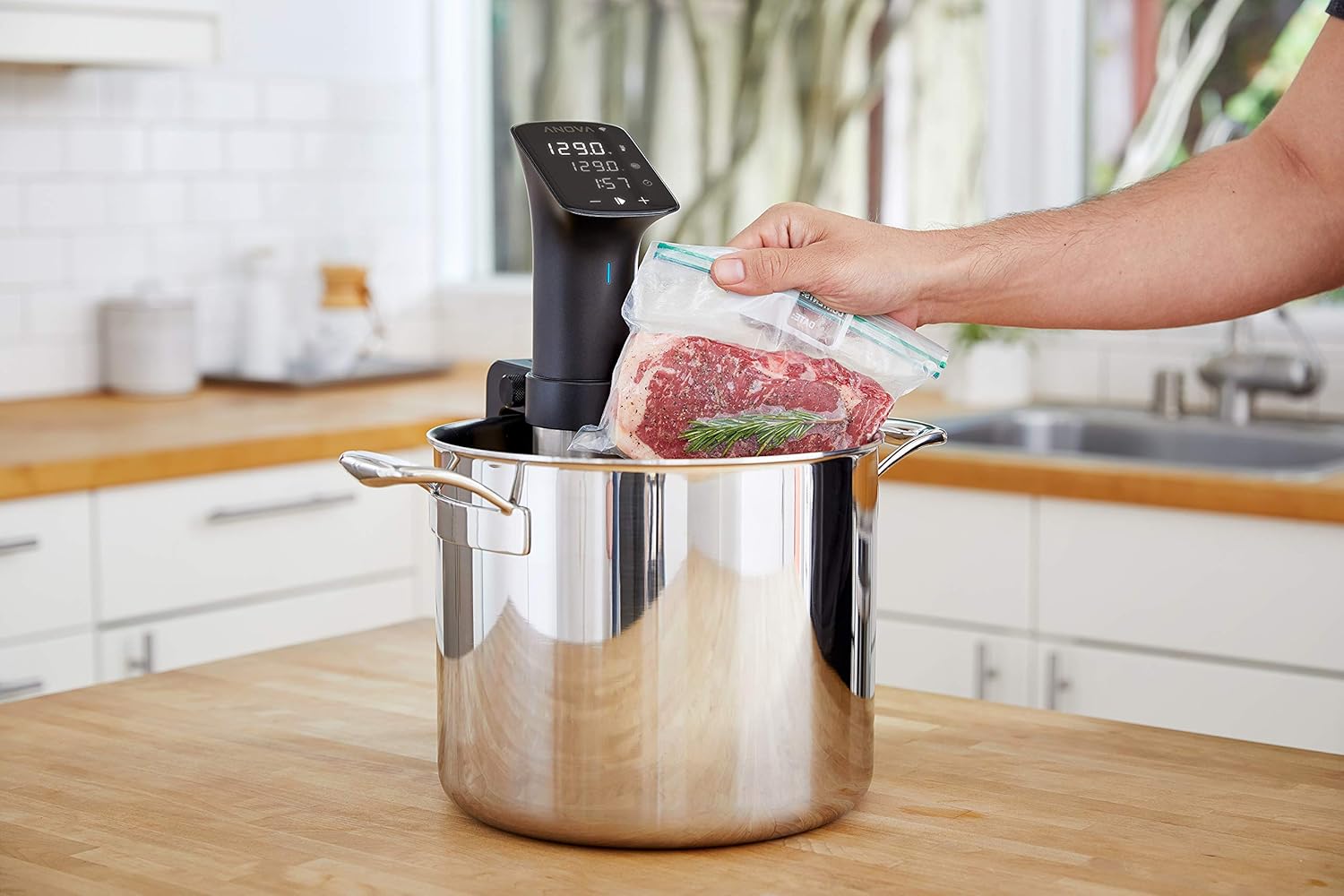 Anova Culinary Sous Vide Precision Cooker Pro, 1200 Watts, Black and Silver - Image 2