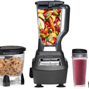 Ninja Mega Kitchen System, 1500W, 72 oz. Full-Size Blender & 8-Cup Food Processor with (2) 16 oz. To-Go Cups, Total Crushing Technology - Smoothies, Ice Crushing, Purees, Dough & More, Black, BL770
