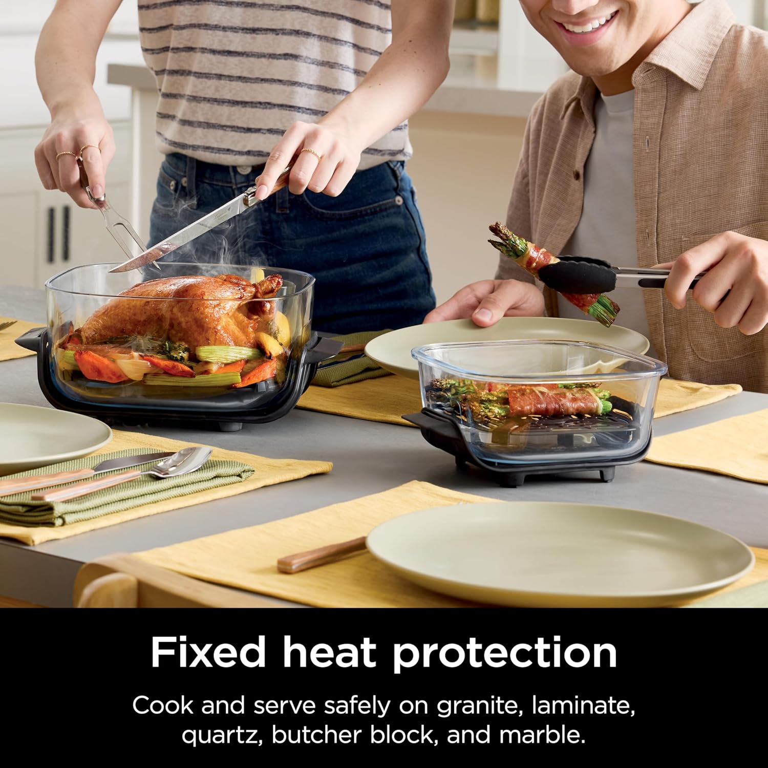 Ninja Crispi Air Fryer, Microwave, Freezer & Dishwasher Safe, Non Toxic Glass Portable Cooking System, 4 QT & 6 Cup Glass Containers with Storage Lids, Easy Meals, Air Fry, Bake, Green, FN101SG - Image 9