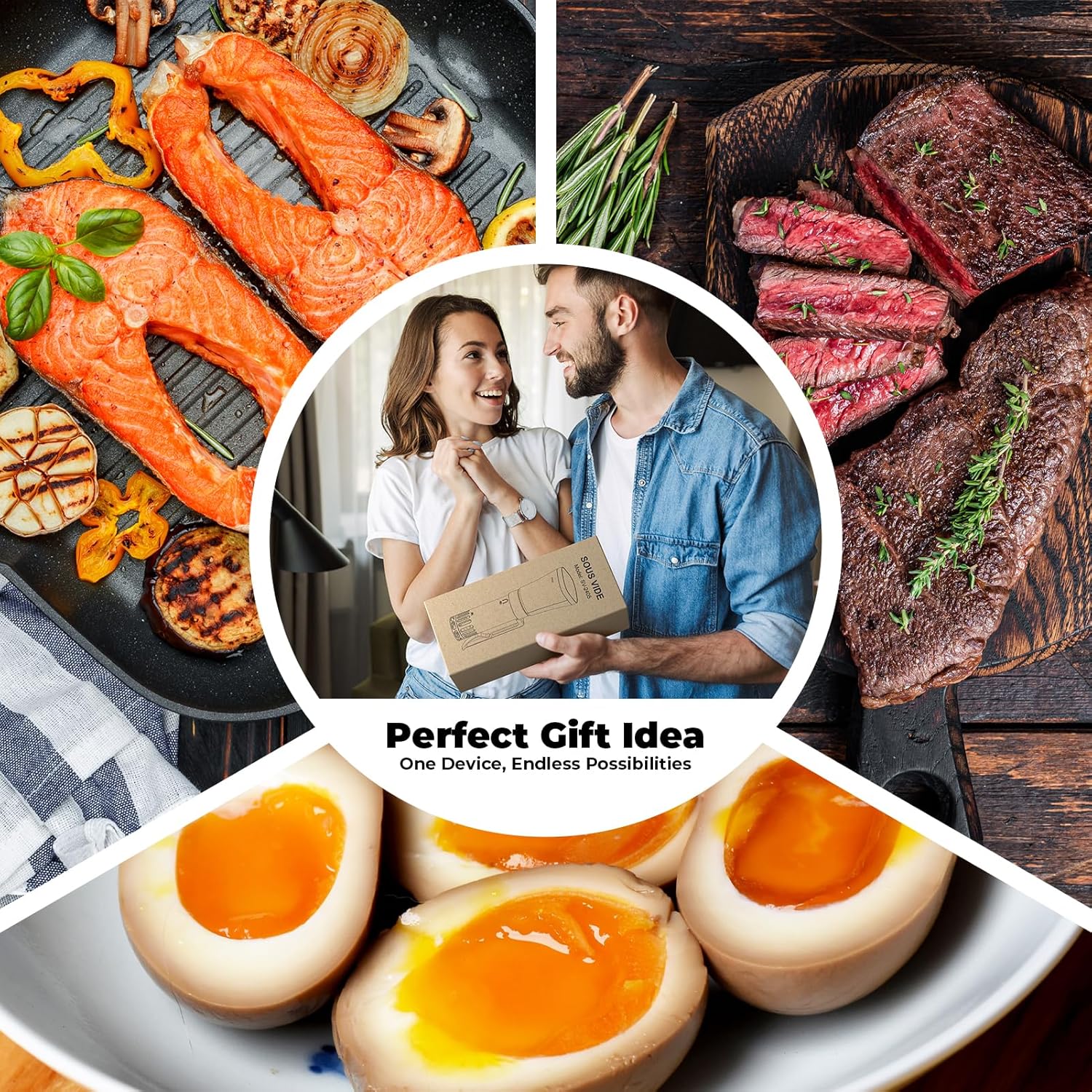 Sous Vide Machine Cooker, Immersion Circulator with Recipe, 1000W, Delay Start Function, Temp and Time Digital Display Control - Image 8