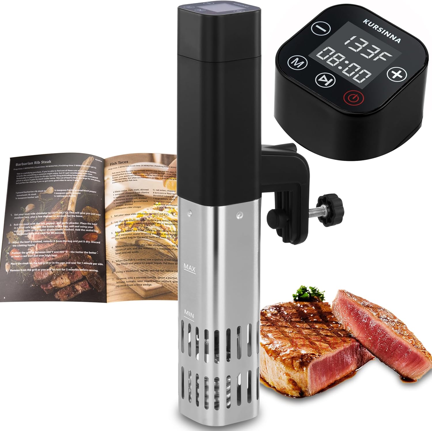 Sous Vide Machine, 1000W Precision Cooker Slow Cooker, 15dB Ultra-Quiet Immersion Circulator With Accurate Temperature Digital Timer, IPX7 Waterproof