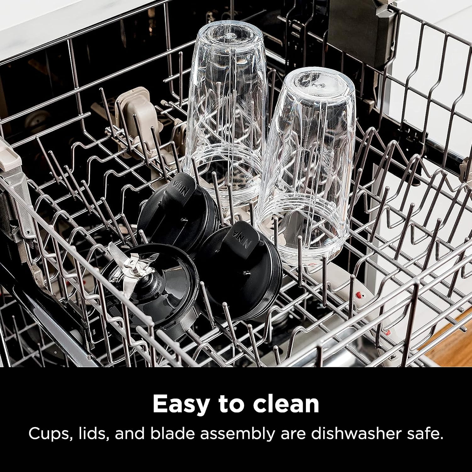 Ninja | Blender | Nutri Pro | Single Serve | For Smoothies, Salsa, Shakes and Frozen Drinks | Includes 2 Smoothie Cups & Lids | Crushes Ice, Fruit & Veggies |Silver | BN401 - Image 7