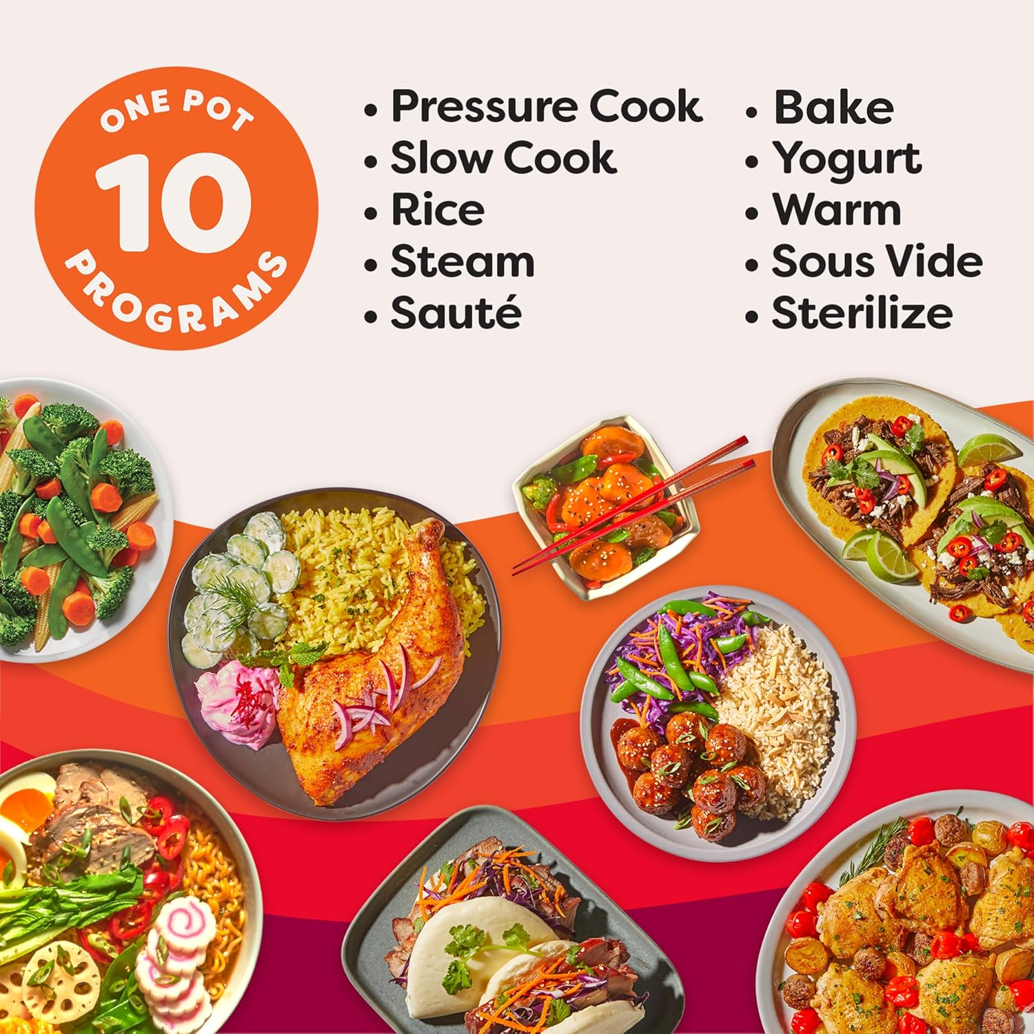 Instant Pot Pro (8 QT) 10-in-1 Pressure Cooker, Slow Cooker, Rice/Grain Cooker, Steamer, Sauté, Sous Vide, Yogurt Maker, Sterilizer, and Warmer, Includes App With Over 800 Recipes, Black - Image 2