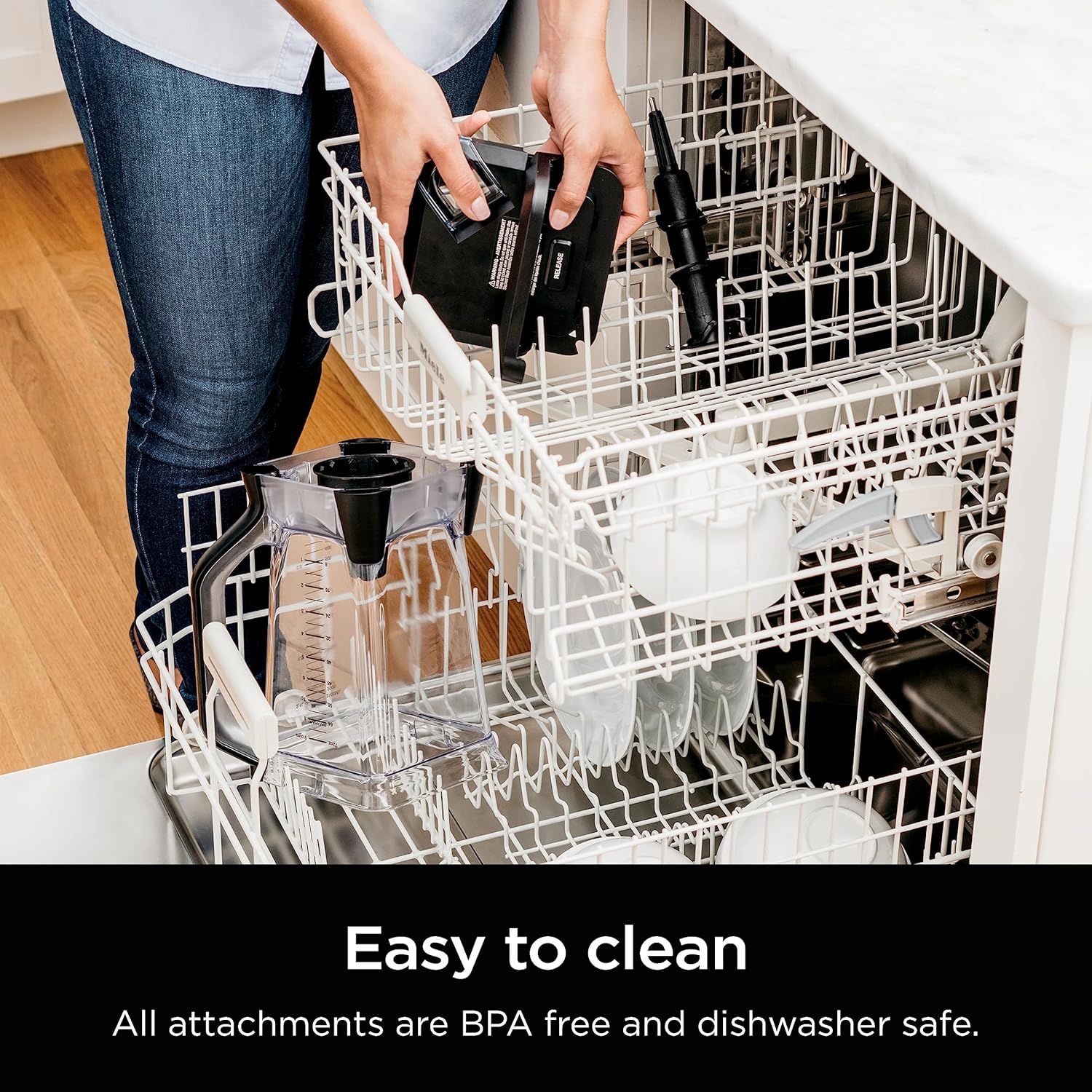 Ninja BL642 Nutri Ninja Personal & Countertop Blender with 1200W Auto-iQ Base, 72 oz. Pitcher, and 18, 24, & 32 oz. To-Go Cups with Spout Lids, For Smoothies, Shakes & More, Dishwasher Safe, Black - Image 9