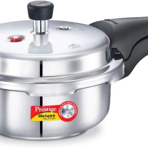 Prestige Deluxe Alpha Stainless Steel Pressure Cooker, 2 Liters/2.11 Quarts
