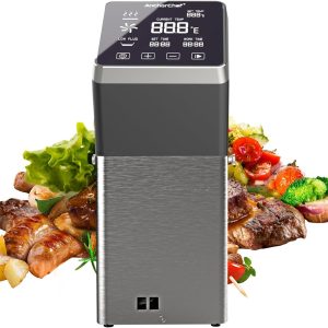 AnchorChef Immersion Circulator, Commercial Restaurant Sous Vide Machine,Large capacity sous vide, Fast-Heating,Sous vide cooker 1400W,With large Touchscreen Accurate Temperature Timer (120V)
