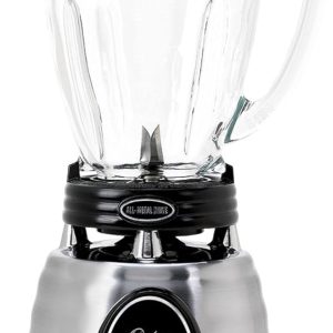 Oster Classic Series Heritage Blender with 6-Cup Glass Jar, 1000W Power, Stainless Steel Countertop Kitchen Blender