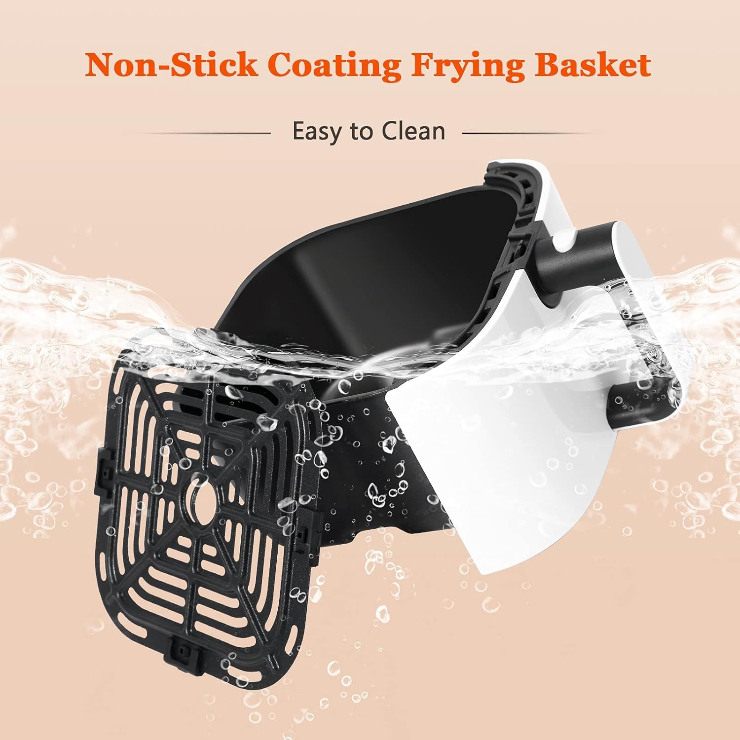 4.2 Quart Compact Air Fryer,4L 1500W Air Fryer Oven Pizza Cooker with Rapid Air Circulation,30 Minute Timer and Adjustable Temperature Control with Recipe,White - Image 4