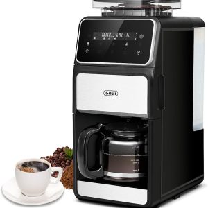 Gevi Espresso Machine 20 Bar High Pressure Super Automatic Espresso Machines with Milk Frother Steam Wand, Cappuccino & Latte Coffee Maker with Volume Control for Home, Great Gift