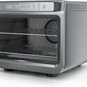 Ninja Air Fryer & Toaster Oven | Prestige Smart XL Countertop Oven | Bakes up to 20 Cookies, Fits up to a 12lb Turkey | Pizza, Toast, Bake, Air Fry & Reheat | 1800 Watts | Stainless Steel | DT501