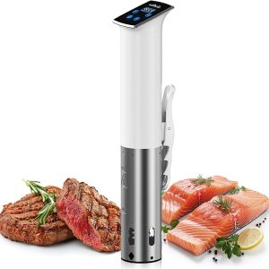 Wancle Sous Vide Machines, 1100 Watts Sous-Vide Cooker Immersion Circulator, IPX7 Waterproof, Quiet, Easy to Use for Home Chefs