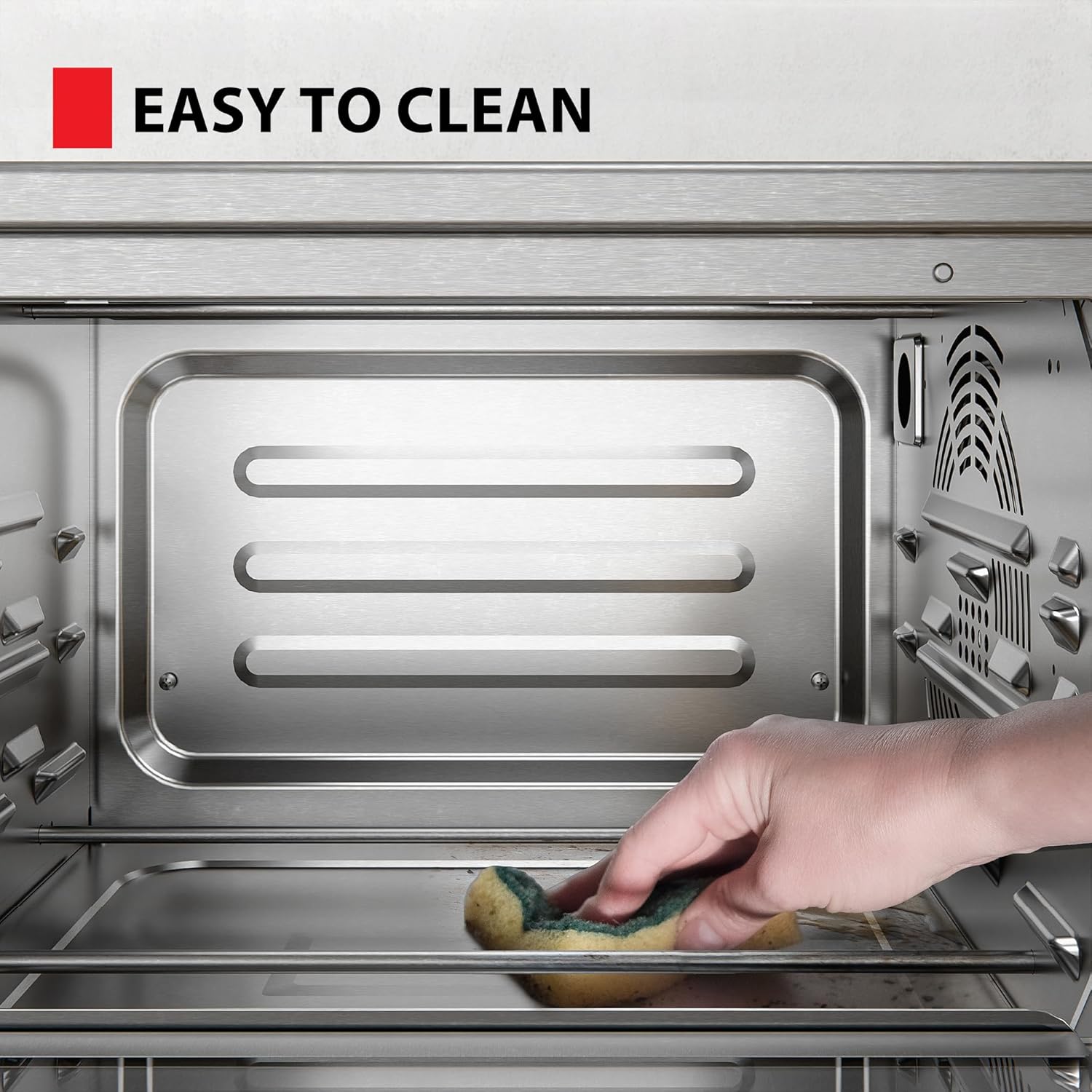 TOSHIBA ChefFry Air Fryer Toaster Oven Combo, 26.4 QT Large Capacity, 12-in-1 Countertop Toaster Oven, Stainless Steel - Image 7