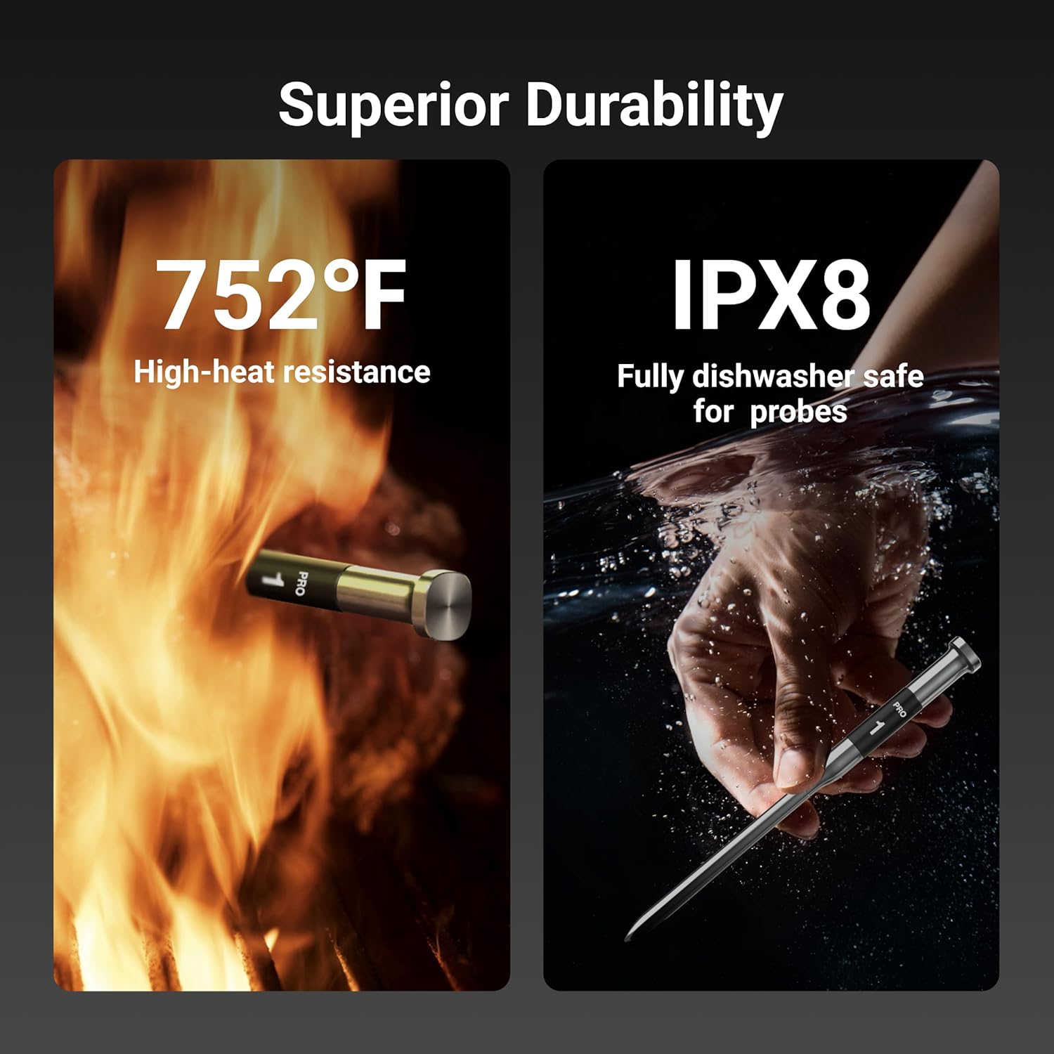 ThermoMaven Wireless Bluetooth Smart Meat Thermometer: Standalone Base, Smart WiFi Thermometer with Sub-1G, 6 Sensors NIST Certified Accuracy, 2 Probes, for BBQ, Grill, Oven, Smoker, Rotisserie - Image 7