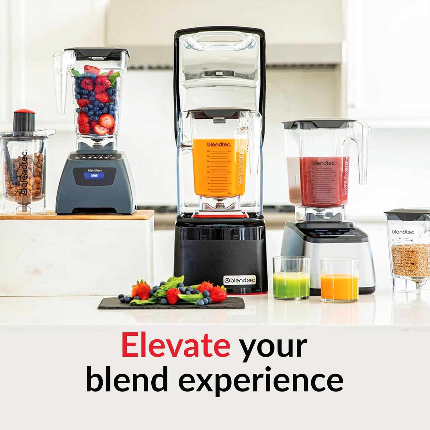 Blendtec Professional 800 - Blender with WildSide+ Jar (90 oz) for Smoothies & Frozen Drinks - Quietest Professional-Grade Power - 11-Speed Touch Slider - Easy to Clean - Black - Image 2