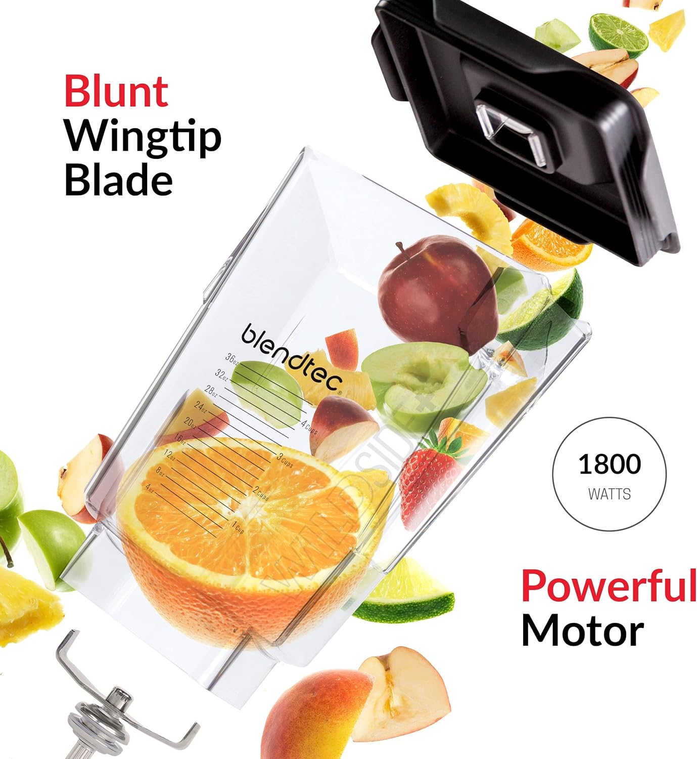 Blendtec Professional 800 - Blender with WildSide+ Jar (90 oz) for Smoothies & Frozen Drinks - Quietest Professional-Grade Power - 11-Speed Touch Slider - Easy to Clean - Black - Image 4