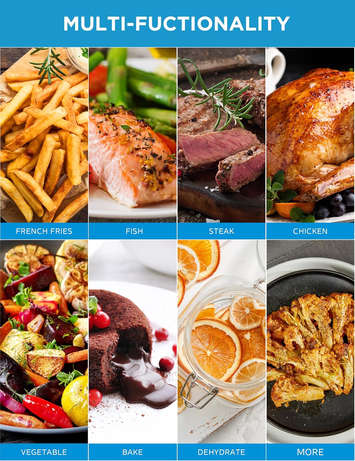 Midea Air Fryer 5.5 Quart with See-Thru Window, Rapid Air Technology, 9 Preset Menus for Quick and Easy Meals,1 Minute Button and Favorite Function, 90% less oil - Image 2