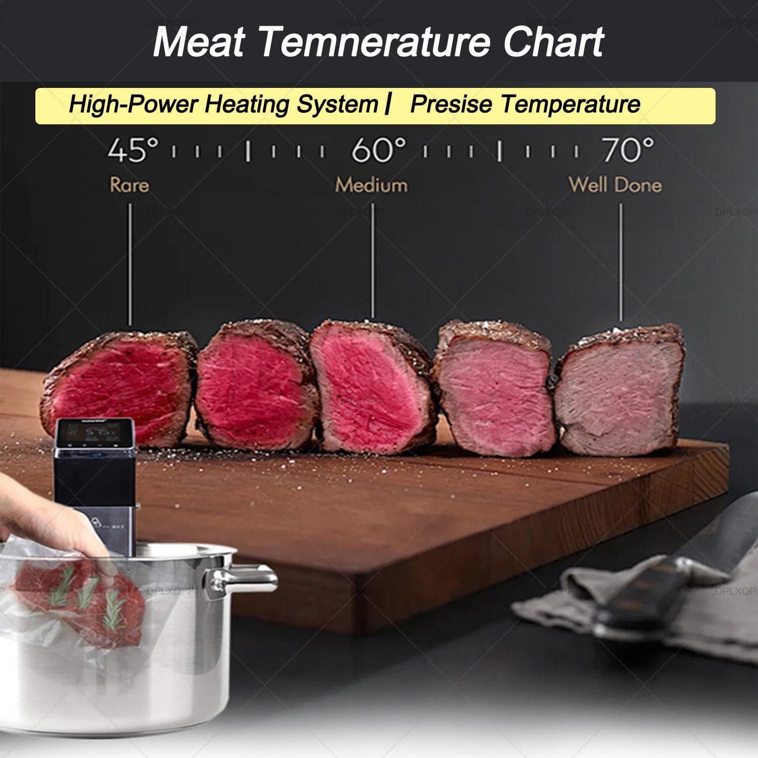 1600w High-Power Commercial Sous Vide Immersion Circulator,Fast Heating for 70l Water Bath,Professional Sous Vide Machine for Restaurants with Precise Temp Control - Image 5